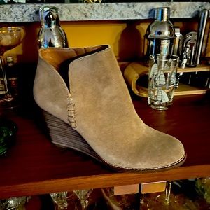 Suede Wedge Bootie